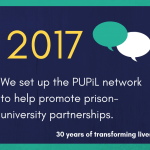 2017 - We set up the PUPiL network to help promote prison-university partnerships.