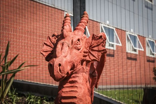 Welsh dragon statue