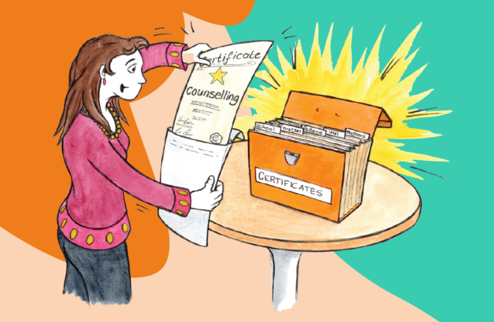 Impact Report 2025 - front cover image showing an illustration of a woman learner opening her certificate